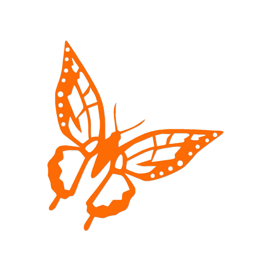 Butterfly Monarch Vinyl Decal Sticker Multiple Color And Sizes 